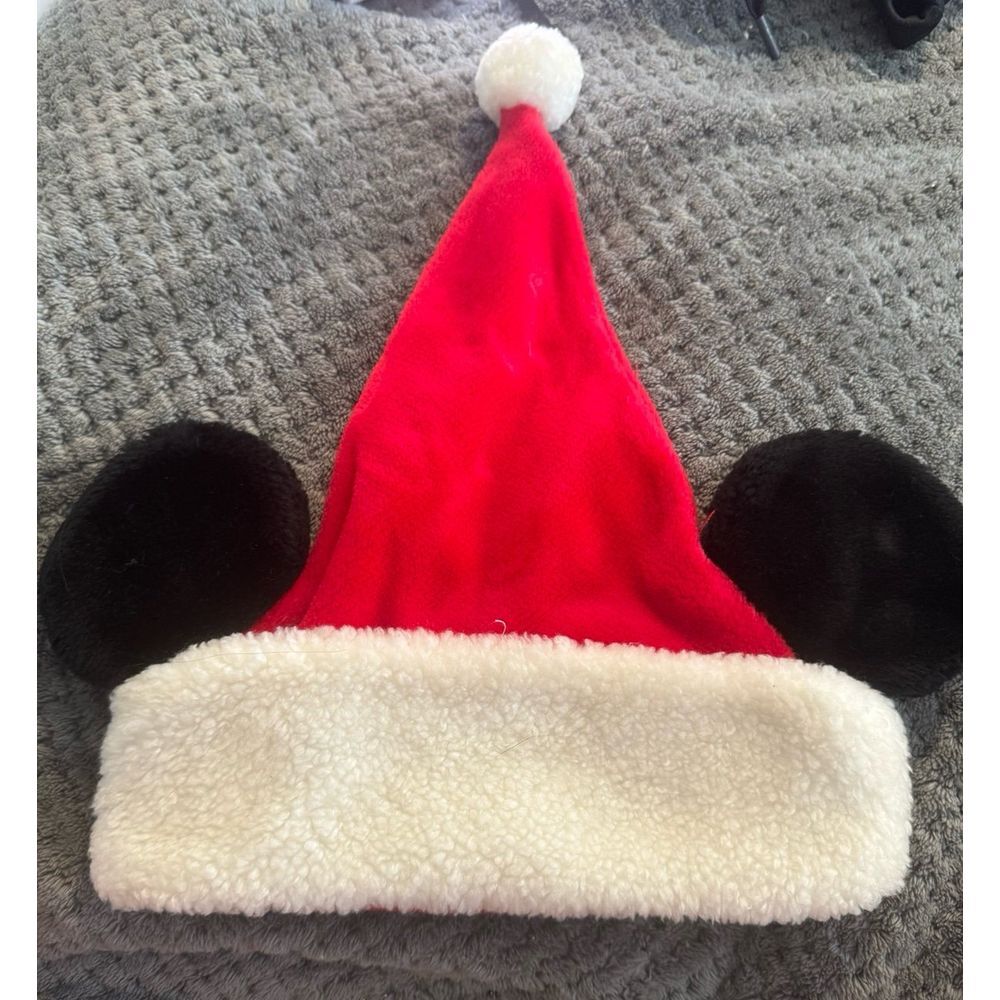 Vintage Disney parks youth Mickey Santa hat‎